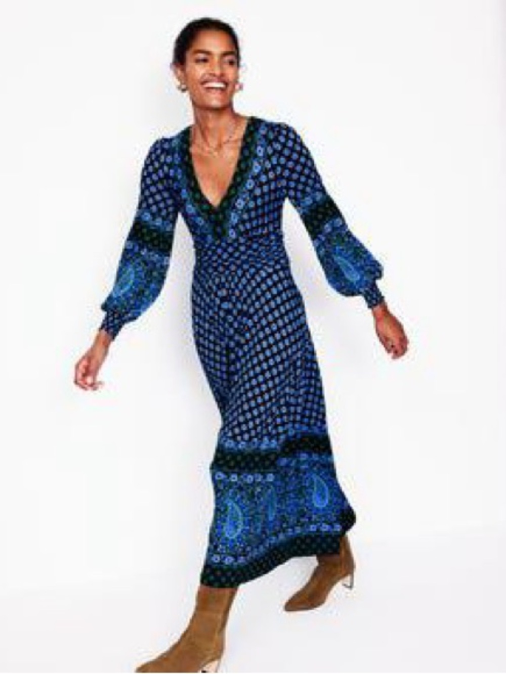 BODEN Daphne Jersey Maxi Dress Size 4 - Picture 4 of 14